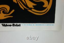 1972 Vintage Blacklight Poster The Voyage Sail Ship Aa Sales 23x35 Flocked