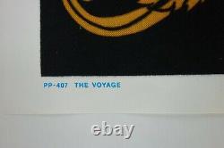 1972 Vintage Blacklight Poster The Voyage Sail Ship Rare Flocked Aa Sales