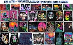 1972 Vintage Velvet Blacklight Poster Beautiful Ship Sailboat The Voyage 17x11