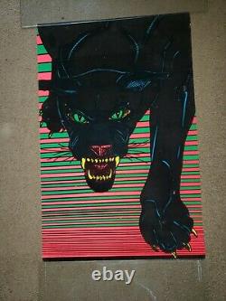 1973 Black Panther Black Light Poster Pro Arts Inc Median Ohio U. S. A