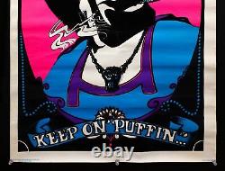 1973 Keep On Puffin' Blacklight Poster Marijuana JOB Rolling Papers Vintage