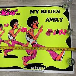 1973 TRUCKIN' MY BLUES AWAY VINTAGE BLACKLIGHT POSTER ONE STOP POSTERS 23x35 P31