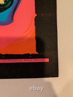 1975 Asylum Blacklight Reflective Poster Flocked Felt 16x10.5