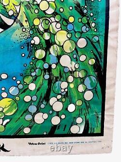 1975 SUPER SHARK Velva-Print 23x35 Flocked Blacklight Poster PP-459 Framed