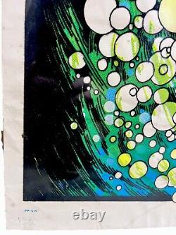 1975 SUPER SHARK Velva-Print 23x35 Flocked Blacklight Poster PP-459 Framed