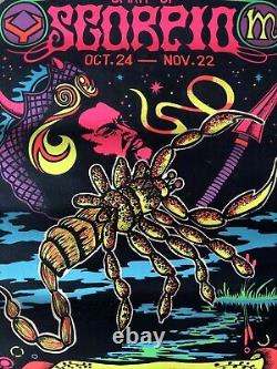 1976 Funky Enterprises Scorpio Blacklight Poster 35x22