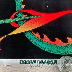 1976 Green Dragon Blacklight Poster Pp-465 Velva-print Aa Sales P14