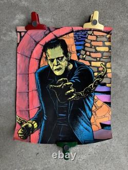 1976 PRO ARTS INC Frank Velvet Blacklight Poster Frankenstein (READ)