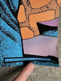 1976 PRO ARTS INC Frank Velvet Blacklight Poster Frankenstein (READ)