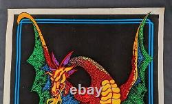 1978 AA Sales Velva Print PP-479 Flaming Serpent Blacklight Poster! 23x35