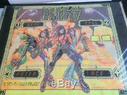 1979 Kiss Pinball Original Black Light Felt Poster Super Rare