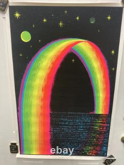 1980 Funky Enterprises Inc Rainbow Black Light Poster 930 New NOS 23x34