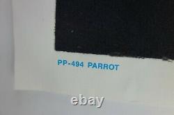 1980 Vintage Blacklight Poster Parrot Exotic Macaw Rare Flocked Aa Sales