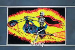 1980 Wheels of Fire Motorcycle Blacklight Poster Scorpio Posters Inc. 35 x 23