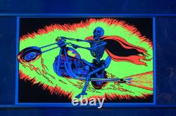 1980 Wheels of Fire Motorcycle Blacklight Poster Scorpio Posters Inc. 35 x 23