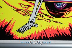 1980 Wheels of Fire Motorcycle Blacklight Poster Scorpio Posters Inc. 35 x 23