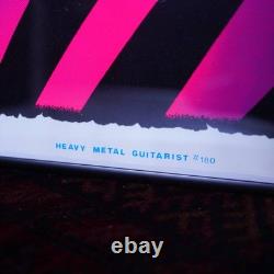 1980's blacklight poster HEAVY METAL GUITARIST vintage garage collection America