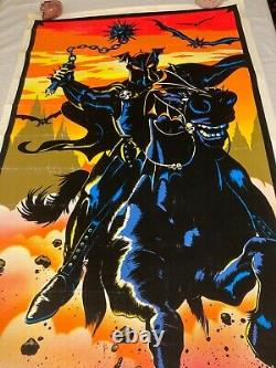 1984 HGG Black Knight WARRIOR C/C Sales Vintage Velvet Blacklight Poster