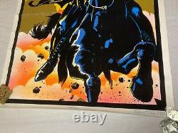 1984 HGG Black Knight WARRIOR C/C Sales Vintage Velvet Blacklight Poster