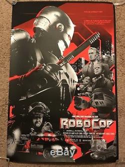 1987 Robocop Peter Weller Movie Print Poster Mondo Vance Kelly ED209 BlackLight