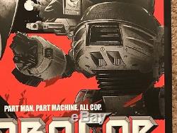1987 Robocop Peter Weller Movie Print Poster Mondo Vance Kelly ED209 BlackLight