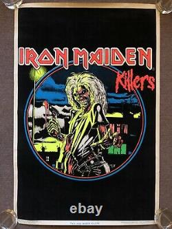 1988rare Iron Maiden Killers' Eddie 1988 Vintage Blacklight Poster