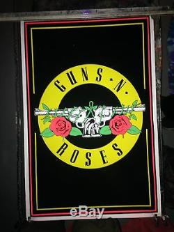 1989 Guns N Roses Blacklight Poster Original Vintage Rare