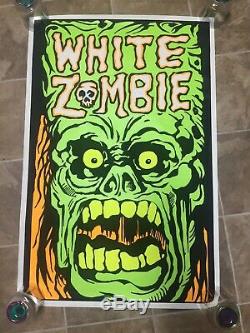 1993 White Zombie Green Monster Blacklight Poster Vintage 23x35