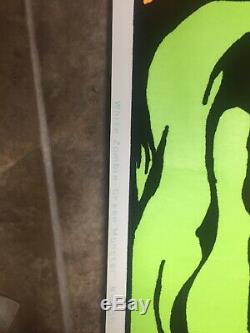 1993 White Zombie Green Monster Blacklight Poster Vintage 23x35