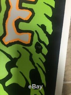 1993 White Zombie Green Monster Blacklight Poster Vintage 23x35