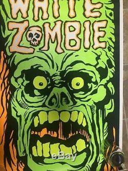 1993 White Zombie Green Monster Blacklight Poster Vintage 23x35