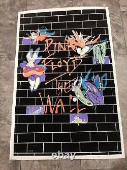 1994 PINK FLOYD -The Wall Vintage BLACKLIGHT Poster screaming heads #1652