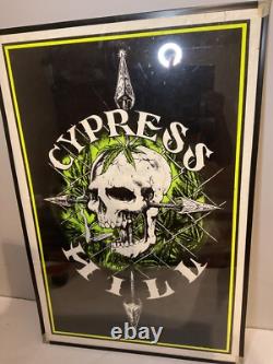 1995 CYPRESS HILL SMOKING 866 FLOCKED BLACK LIGHT 35 x 23 PHUNCKY PHEEL POSTER