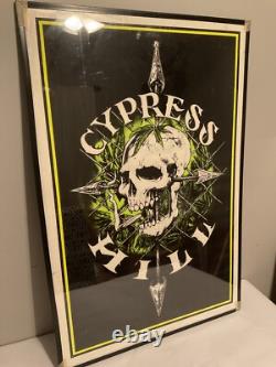 1995 CYPRESS HILL SMOKING 866 FLOCKED BLACK LIGHT 35 x 23 PHUNCKY PHEEL POSTER