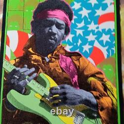 1995 Jimi Hendrix Psychedelic Poster Blacklight Phillips