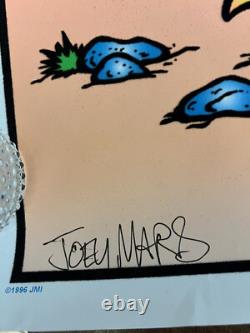 1996 Joey Mars Hand Signed Paleon Felt Black Light Poster Velvet 23 x 30 in Rare