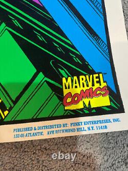 1996 VINTAGE SPIDER-MAN VELVET BLACKLIGHT POSTER Marvel #403 RARE 23 x 35