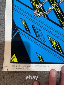 1996 VINTAGE SPIDER-MAN VELVET BLACKLIGHT POSTER Marvel #403 RARE 23 x 35