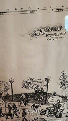 22.5. X 33 Vintage Original Houston Black Light & Poster Those We're The Days