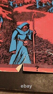 22.5. X 33 Vintage Original Houston Black light Poster 1971 Biker Trippy