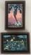 2 1970's Psychedelic Art Mermaid / Art Nouveau Woman Framed Wall Art 5.5 X 4