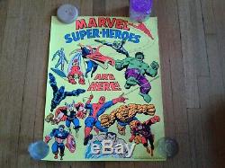 2 Blacklight 1971 Marvel Poster (s) Super Heroes & Captain America Third Eye Inc