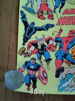 2 Blacklight 1971 Marvel Poster (s) Super Heroes & Captain America Third Eye Inc