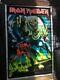 2 Original Vintage Iron Maiden Velvet Blacklight Poster Number Of The Beast 1983
