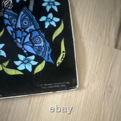 2 Vintage fuzzy, blacklight posters/Unicorns, Abstract psychedelic, 1996