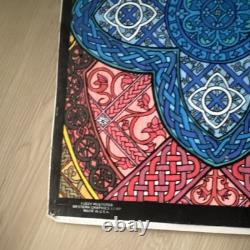 2 Vintage fuzzy, blacklight posters/Unicorns, Abstract psychedelic, 1996