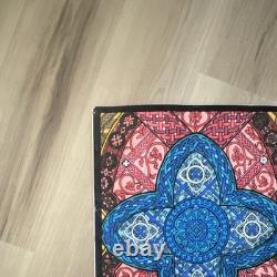 2 Vintage fuzzy, blacklight posters/Unicorns, Abstract psychedelic, 1996