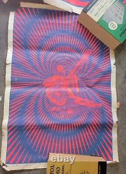 3 Vintage Blacklight Posters Lot Of 3