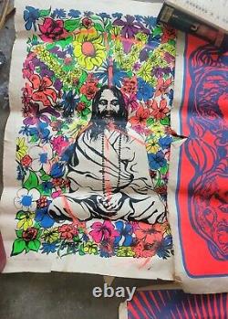 3 Vintage Blacklight Posters Lot Of 3