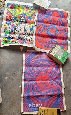 3 Vintage Blacklight Posters Lot Of 3